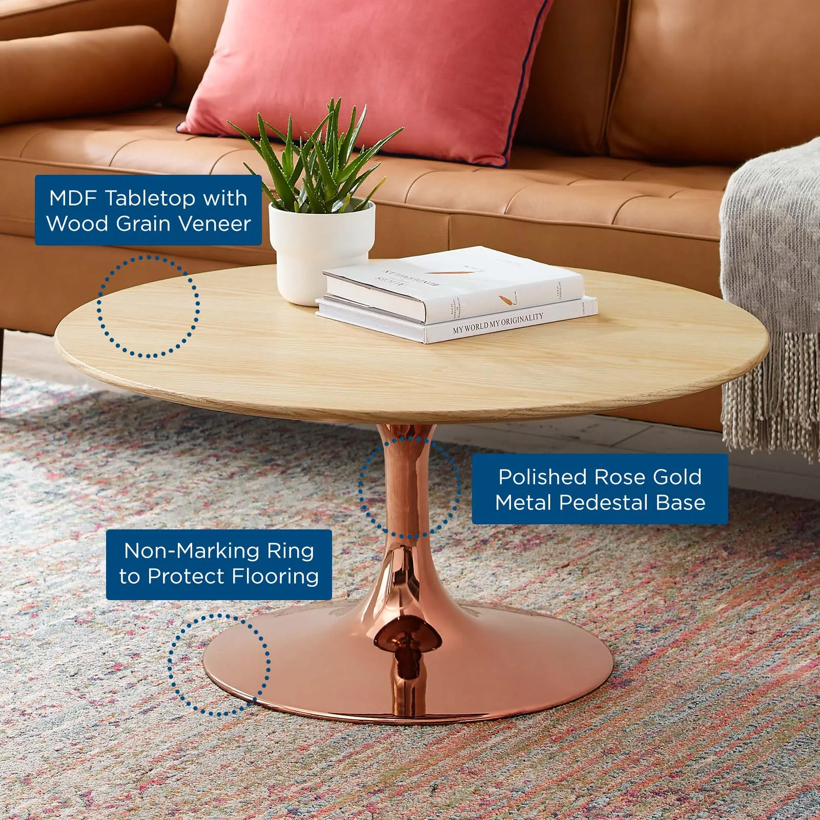 LIPPA ROUND WOOD COFFEE TABLE