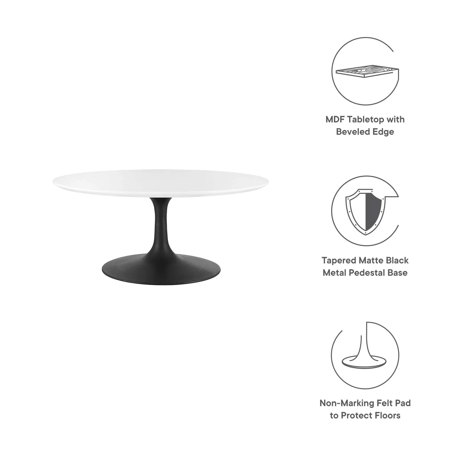 LIPPA ROUND WOOD COFFEE TABLE