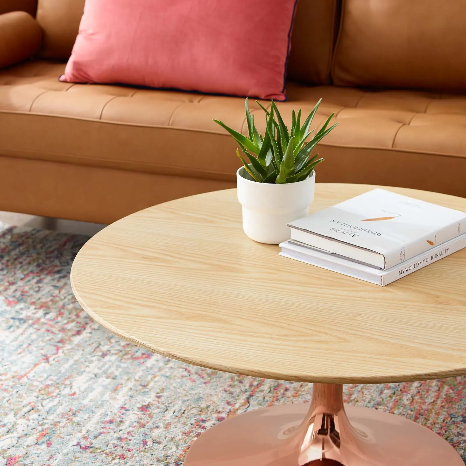 LIPPA ROUND WOOD COFFEE TABLE