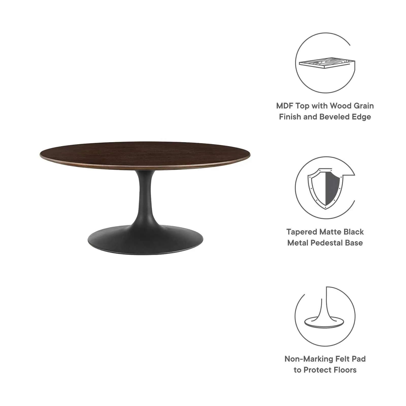 LIPPA ROUND WOOD COFFEE TABLE