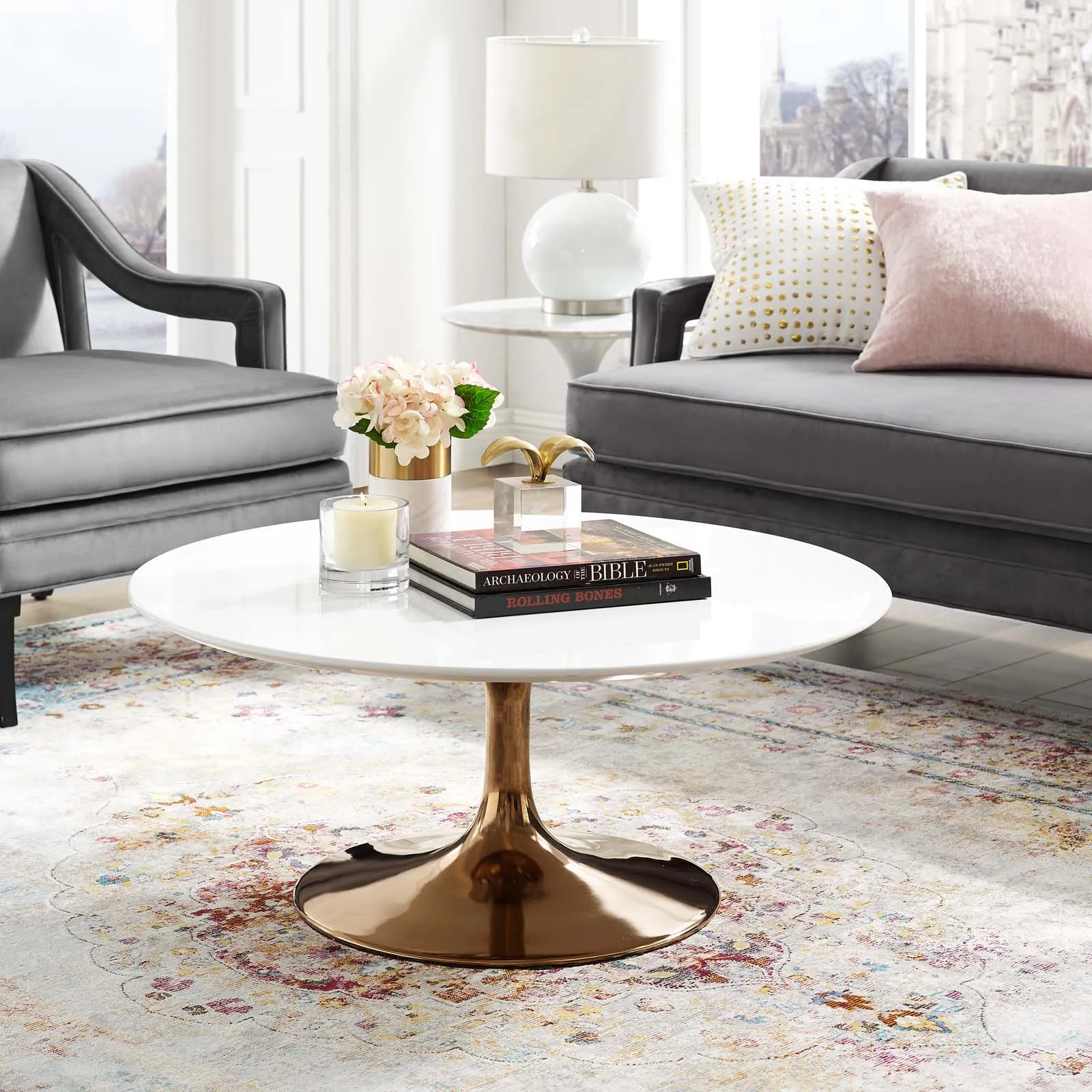LIPPA ROUND WOOD COFFEE TABLE