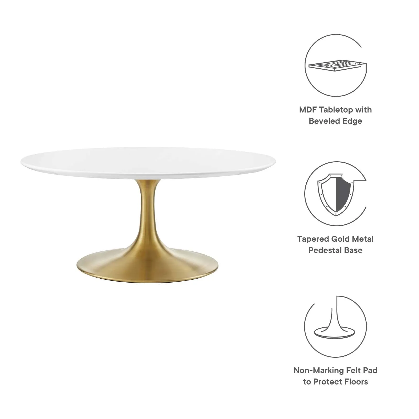 LIPPA ROUND WOOD COFFEE TABLE
