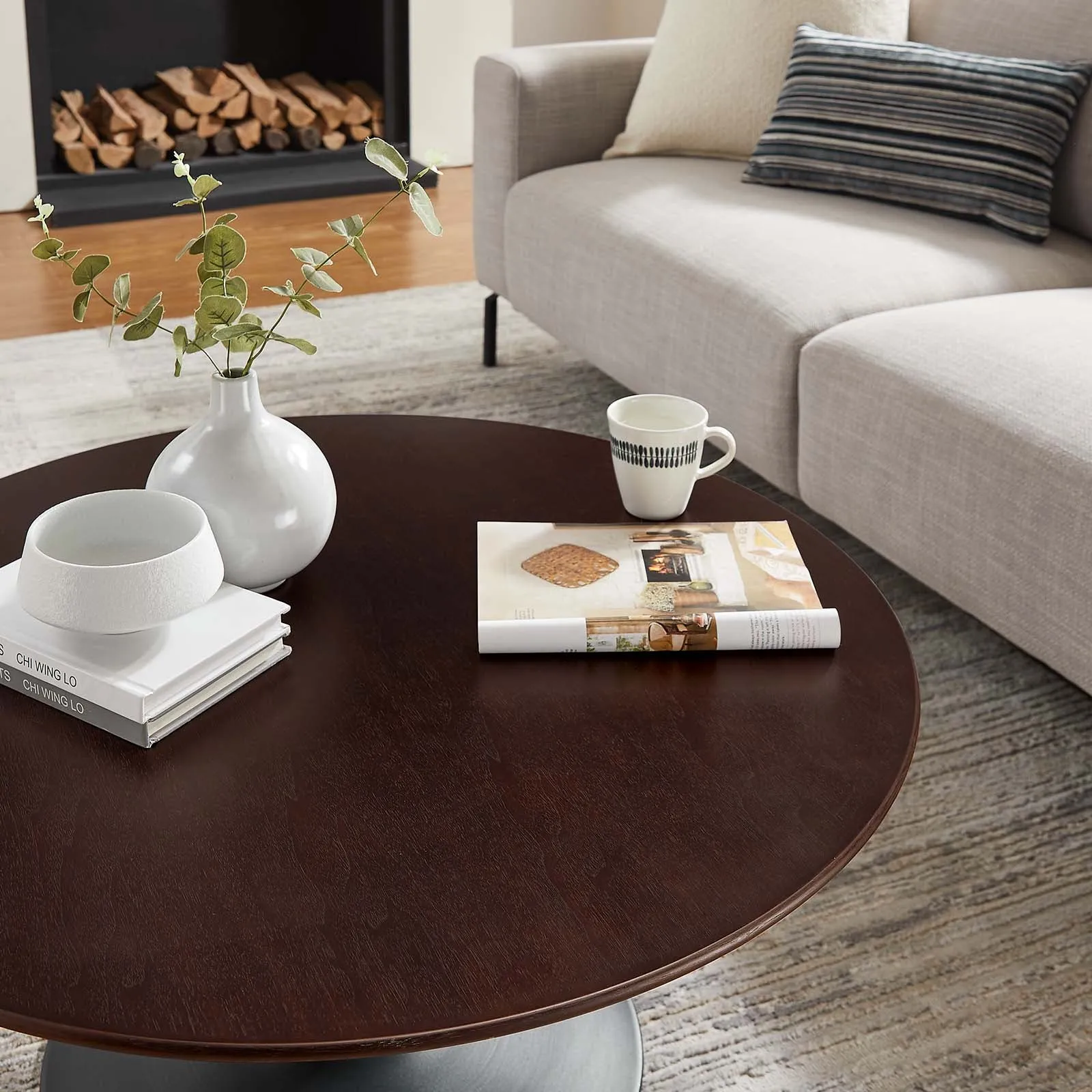 LIPPA ROUND WOOD COFFEE TABLE