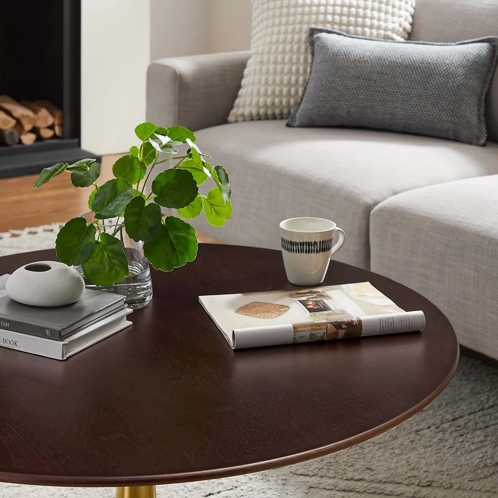 LIPPA ROUND WOOD COFFEE TABLE