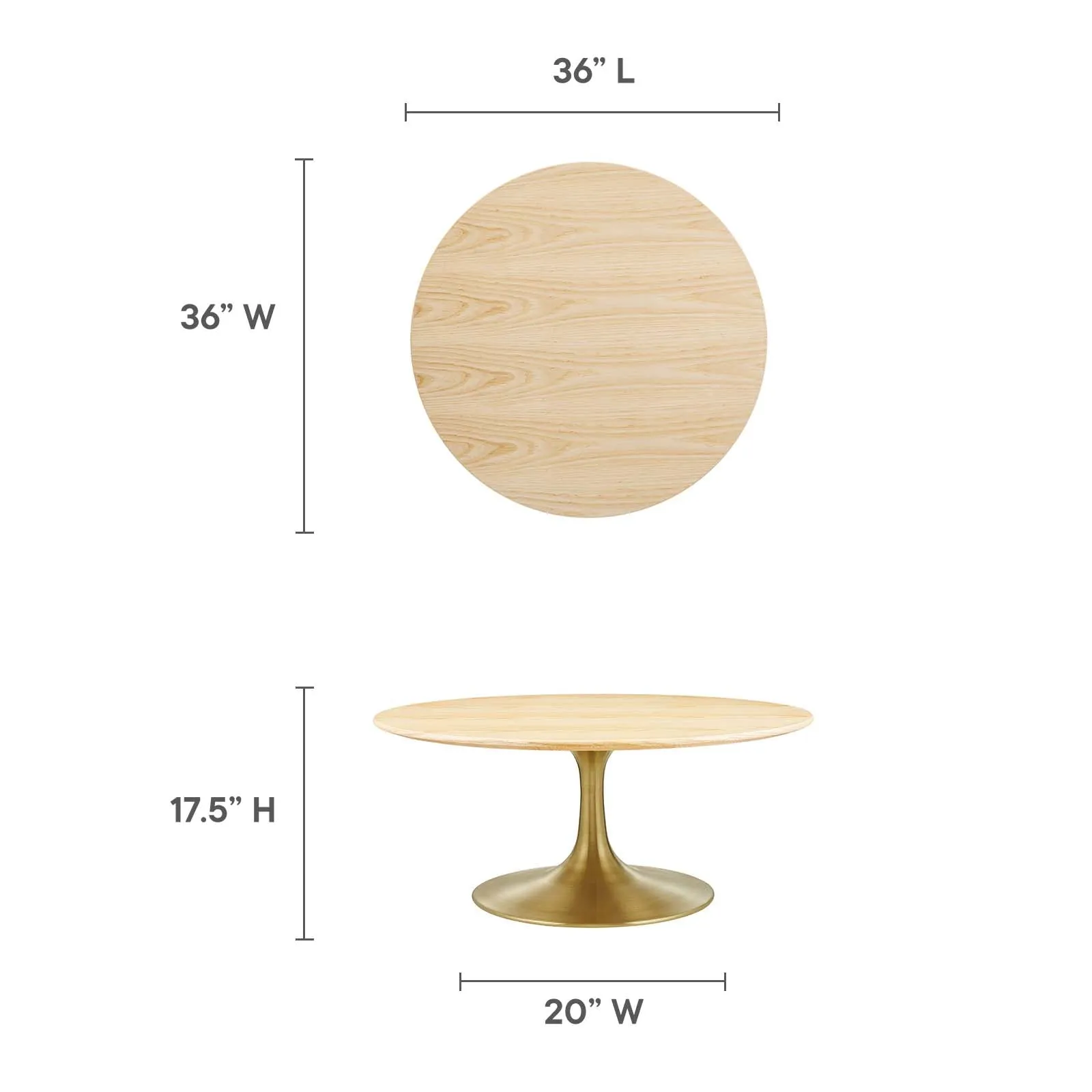 LIPPA ROUND WOOD COFFEE TABLE