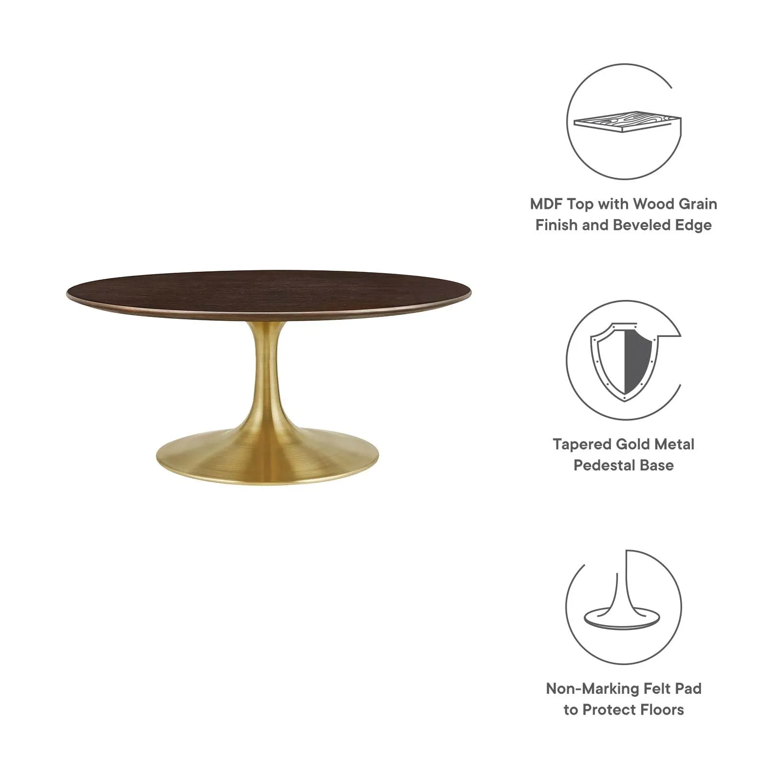 LIPPA ROUND WOOD COFFEE TABLE
