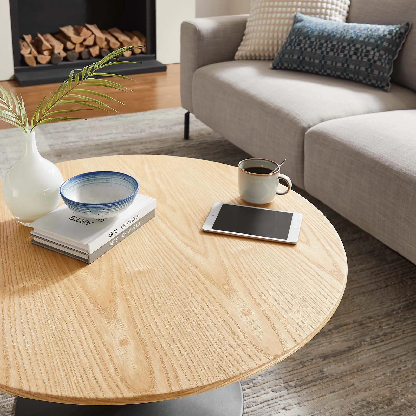 LIPPA ROUND WOOD COFFEE TABLE