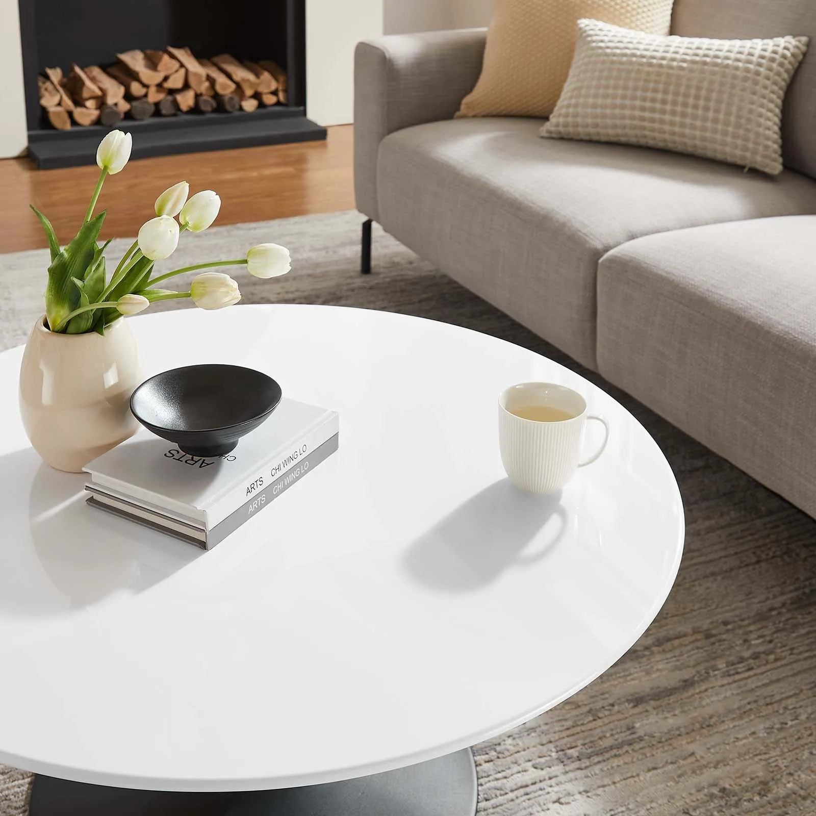 LIPPA ROUND WOOD COFFEE TABLE