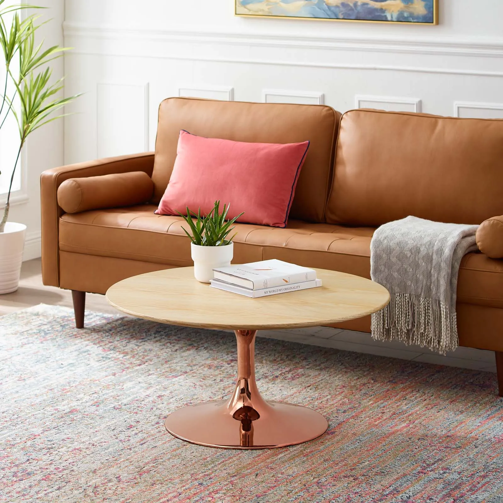 LIPPA ROUND WOOD COFFEE TABLE