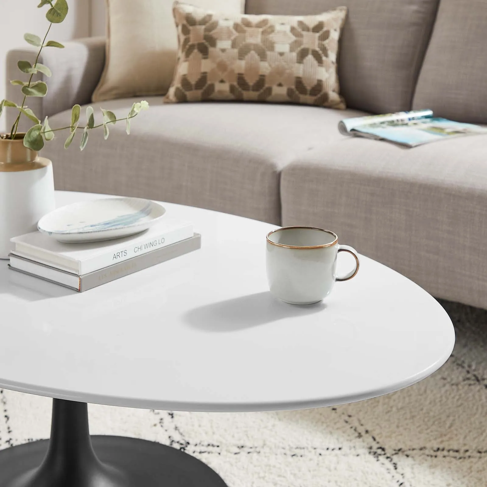 LIPPA WOOD OVAL COFFEE TABLE