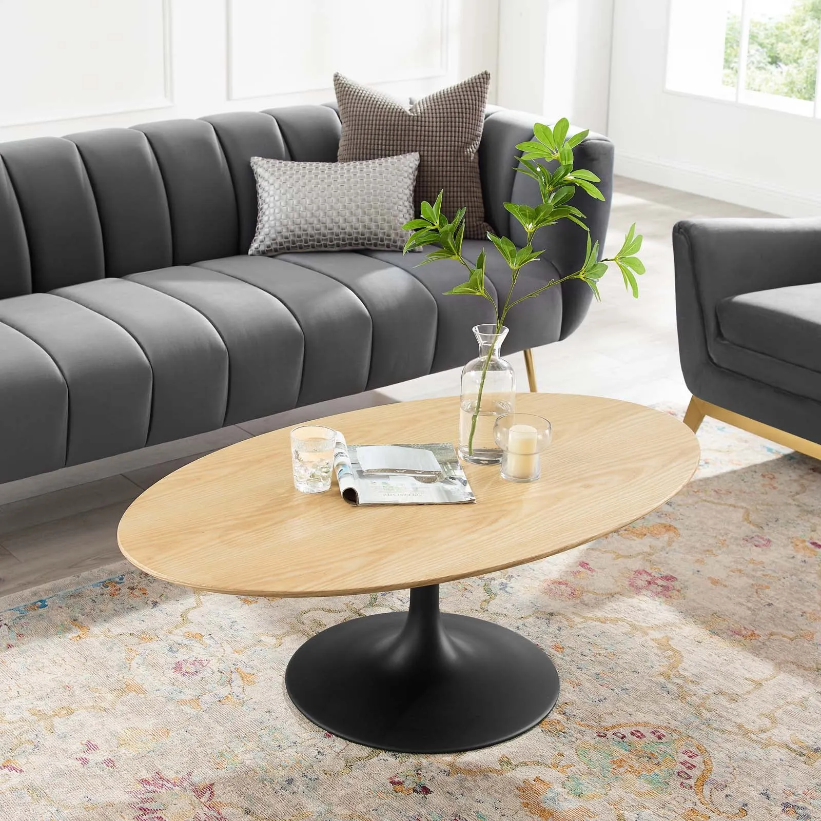 LIPPA WOOD OVAL COFFEE TABLE