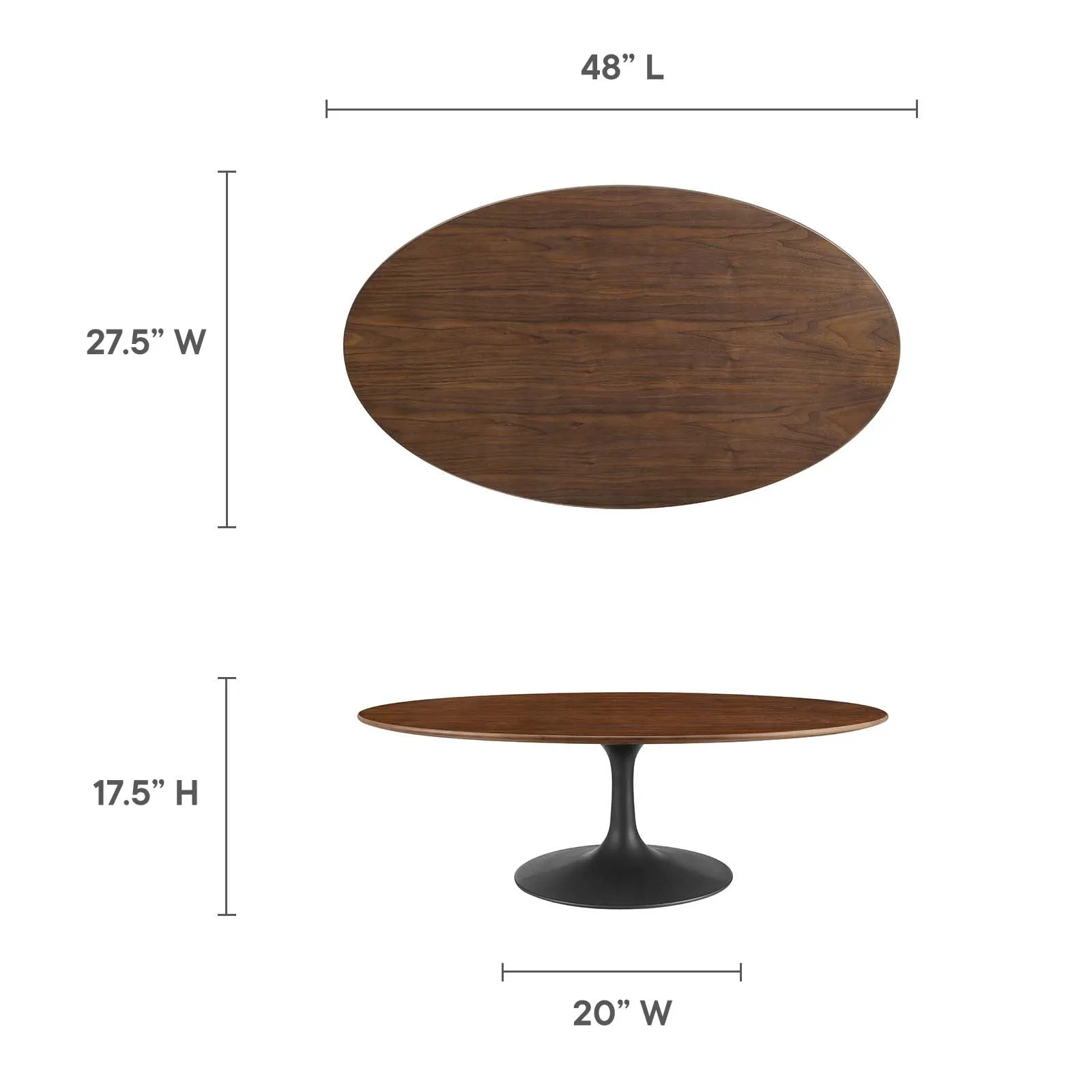 LIPPA WOOD OVAL COFFEE TABLE