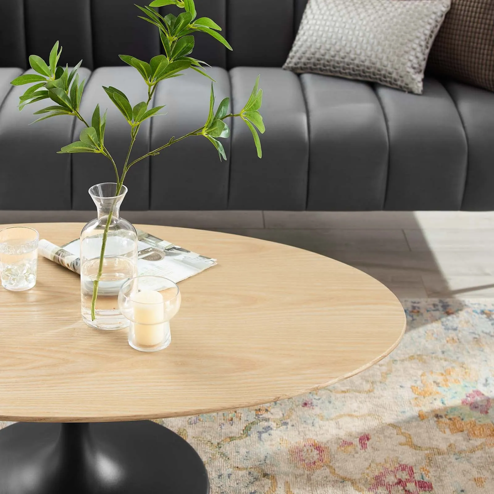 LIPPA WOOD OVAL COFFEE TABLE