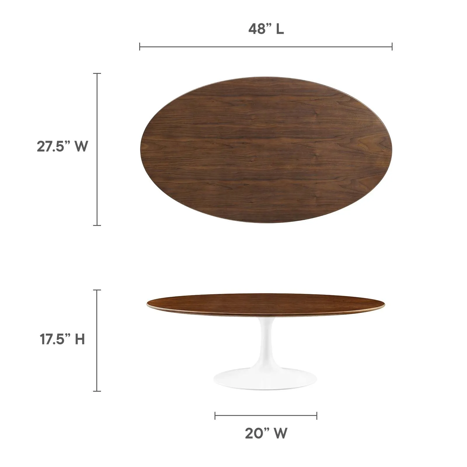 LIPPA WOOD OVAL COFFEE TABLE