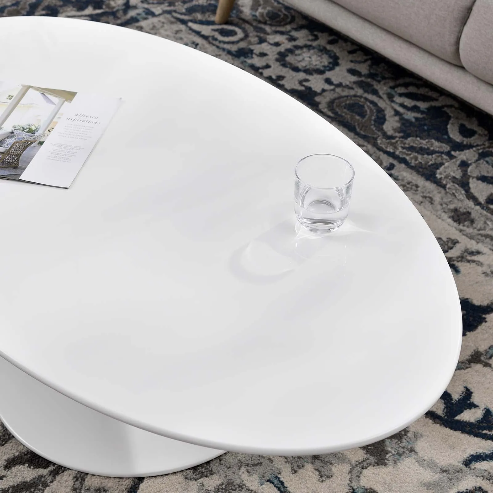 LIPPA WOOD OVAL COFFEE TABLE