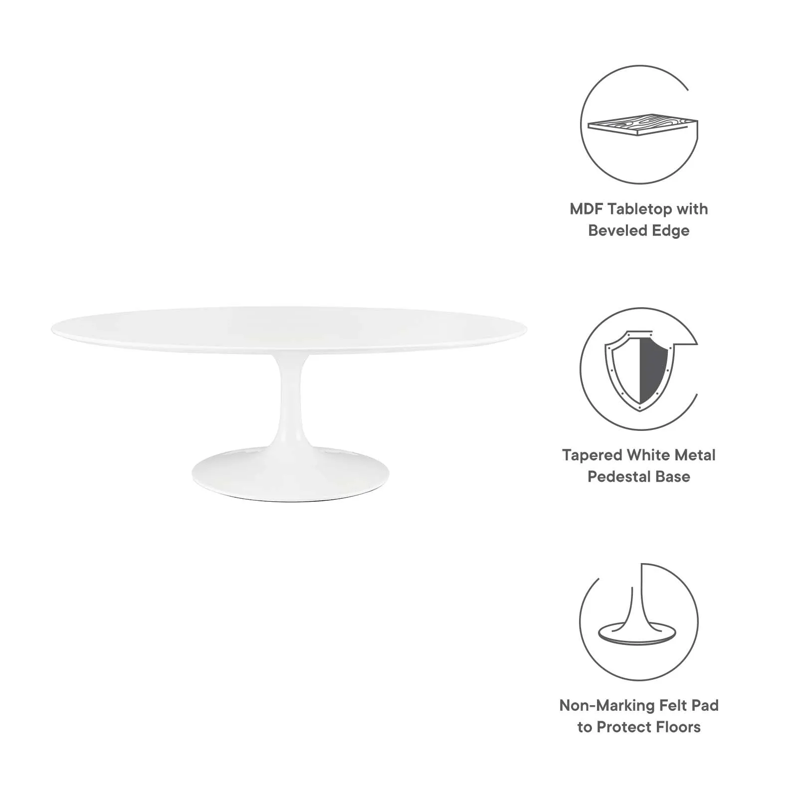 LIPPA WOOD OVAL COFFEE TABLE