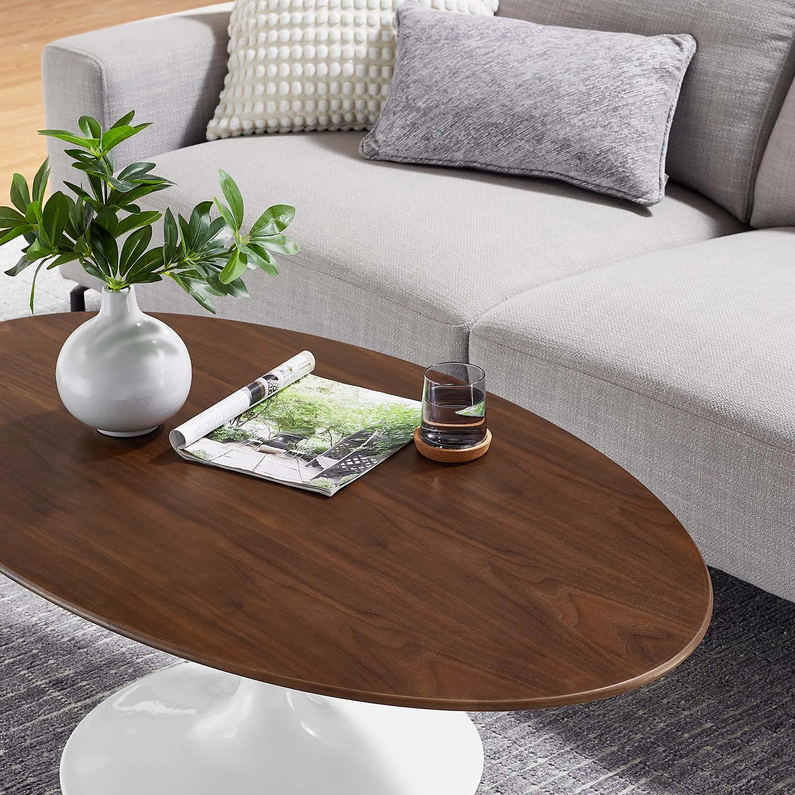 LIPPA WOOD OVAL COFFEE TABLE