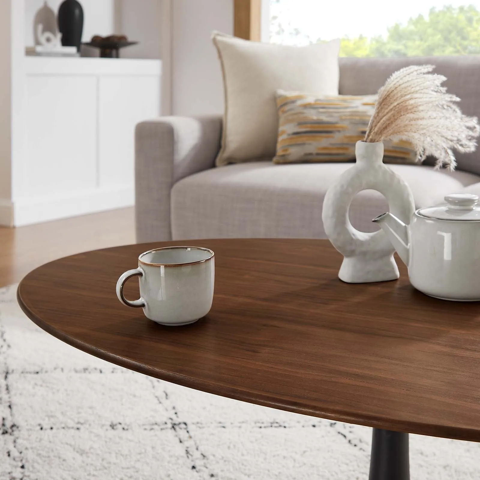 LIPPA WOOD OVAL COFFEE TABLE