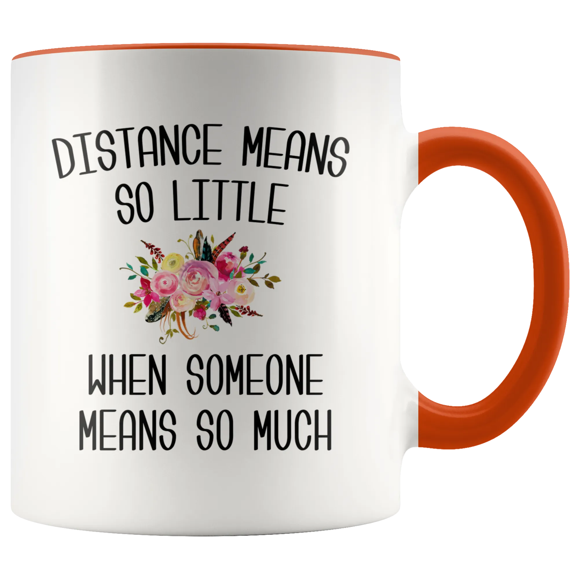 Long Distance Mug Long Distance Relationship Mothers Day Mug Mother and Daughter Moving Far Away Parent Floral Coffee Cup