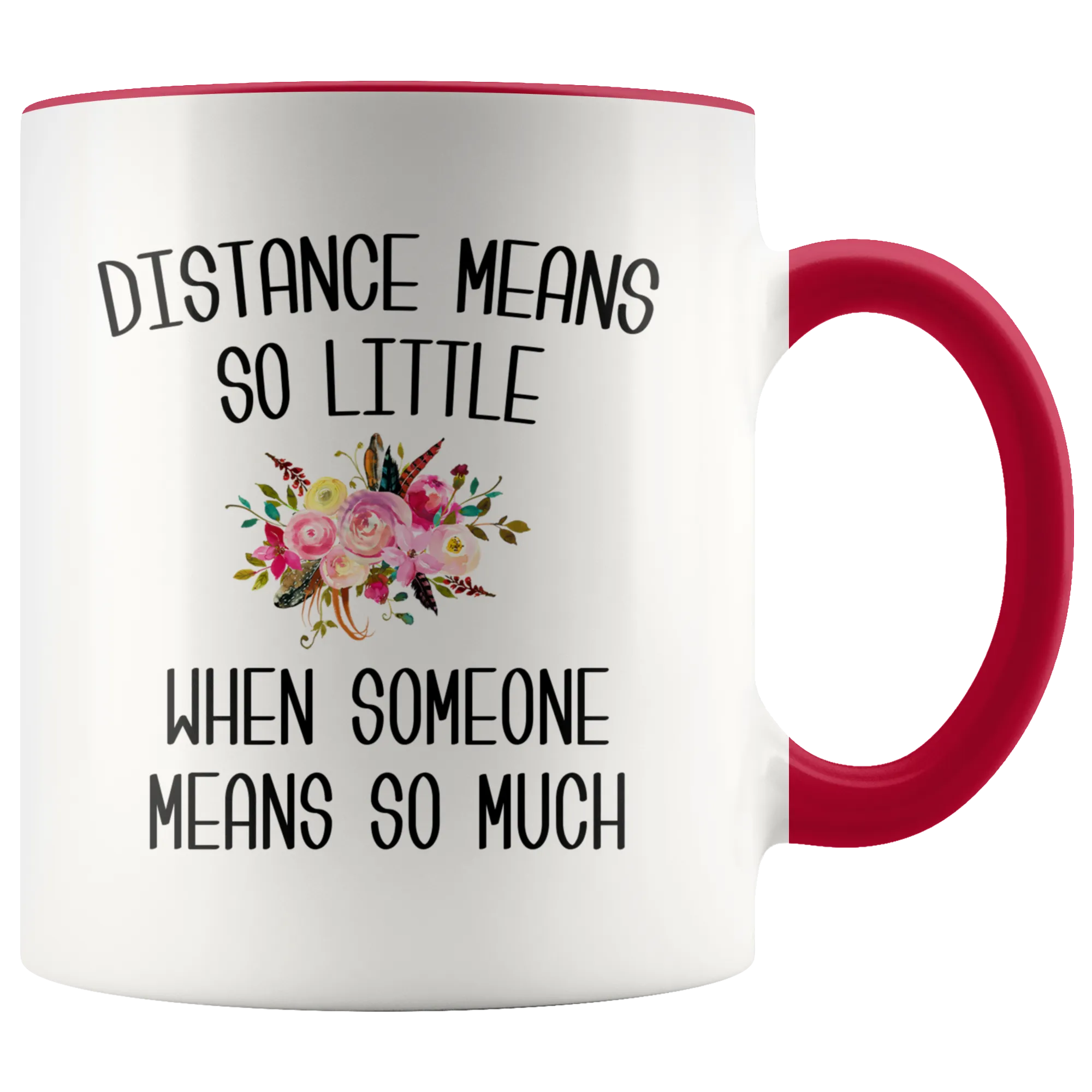 Long Distance Mug Long Distance Relationship Mothers Day Mug Mother and Daughter Moving Far Away Parent Floral Coffee Cup