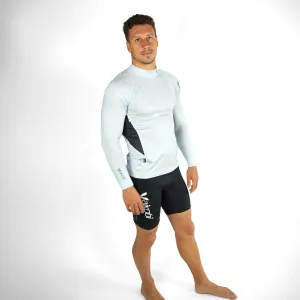 Long Sleeve Rash Top - Silver/Black
