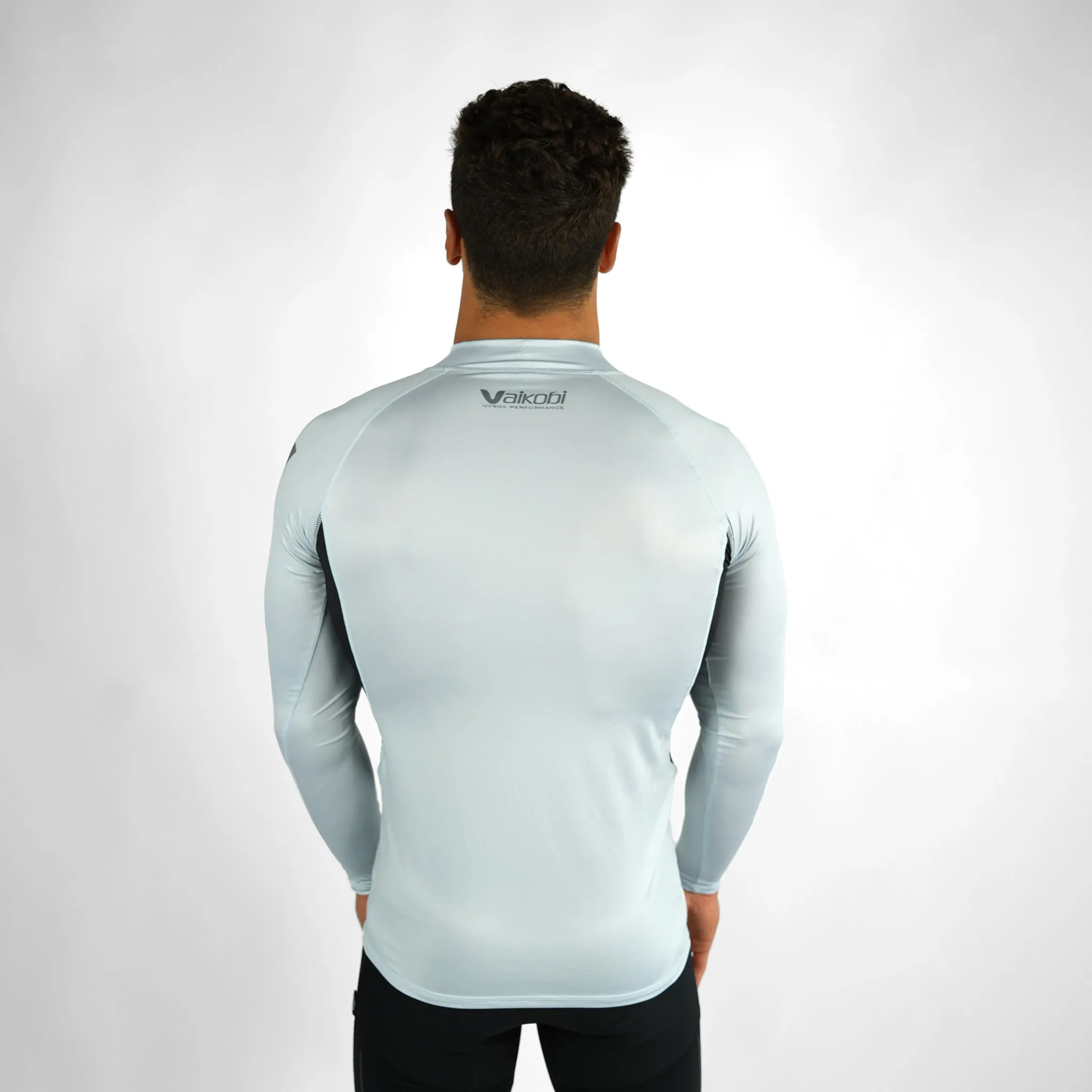 Long Sleeve Rash Top - Silver/Black