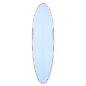 Love Machine Cheet Surfboard - 6'4 - Ice Blue/Red Pin Line