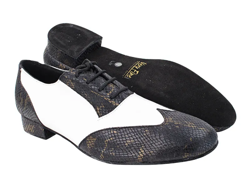 M100101 85 Black Snake_F_B_White Leather_M