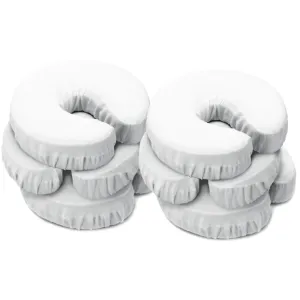 Master Massage Universal Face Pillow Cushion Cradle Headrest Covers, 6 Pack, Cream, 100% all cotton, Machine Washable