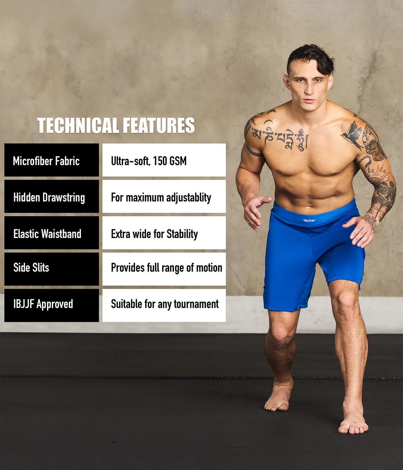 Men's Black Jack Blue Training Shorts