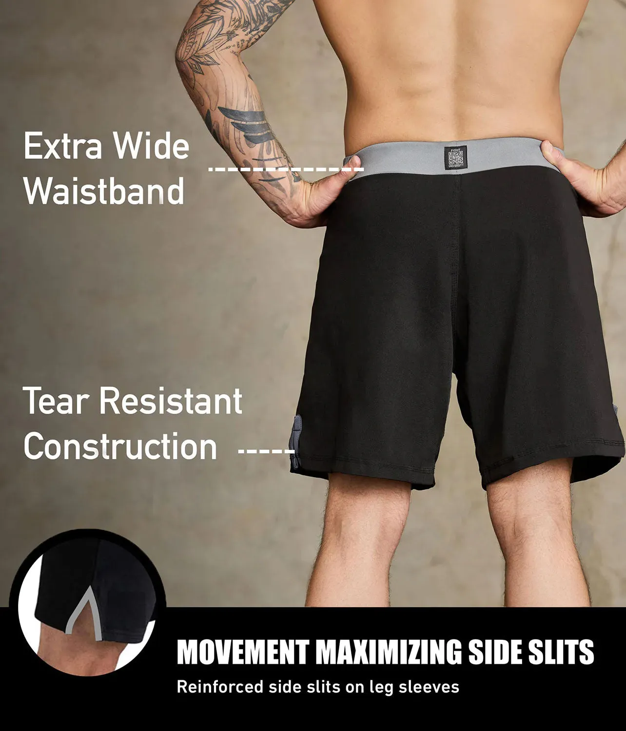 Men's Black Jack Gray Wrestling Shorts
