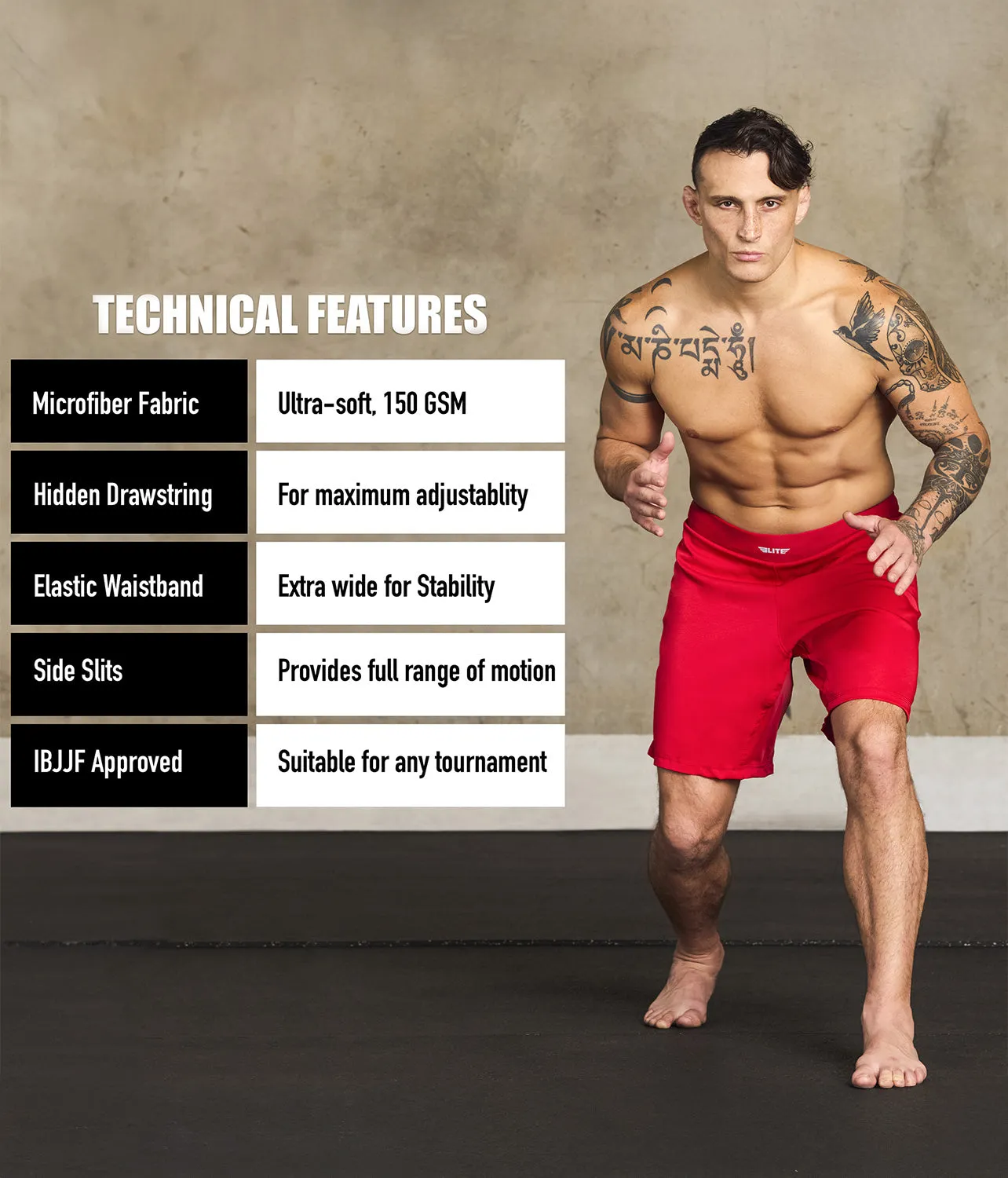 Men's Black Jack Red Training Shorts
