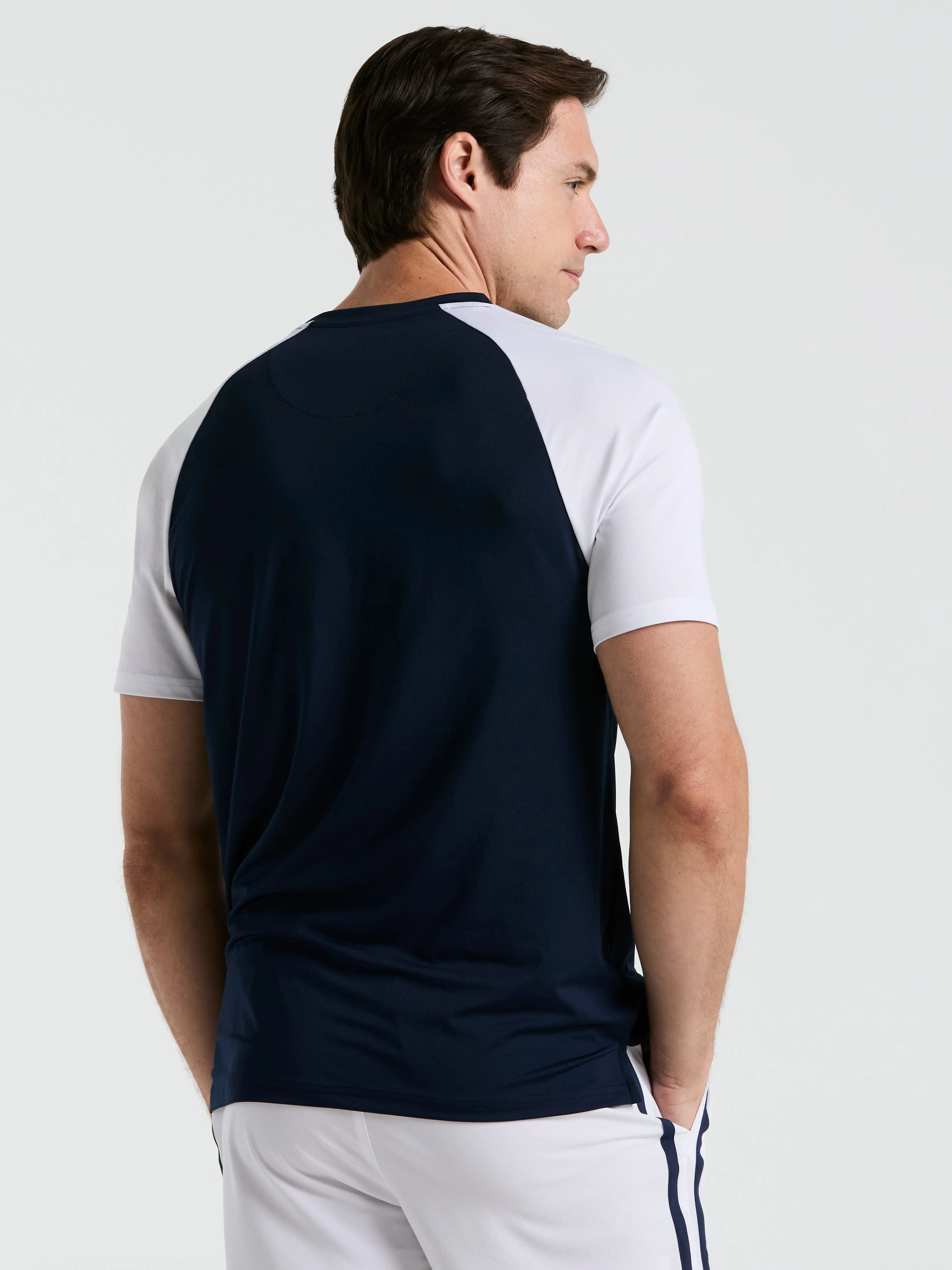 Men's Core Blocked Performance Tennis Tee