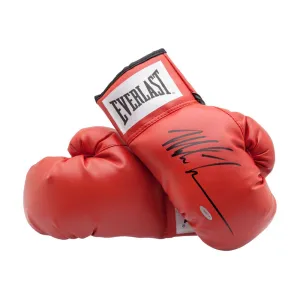 Mike Tyson Autographed Red Everlast Boxing Gloves
