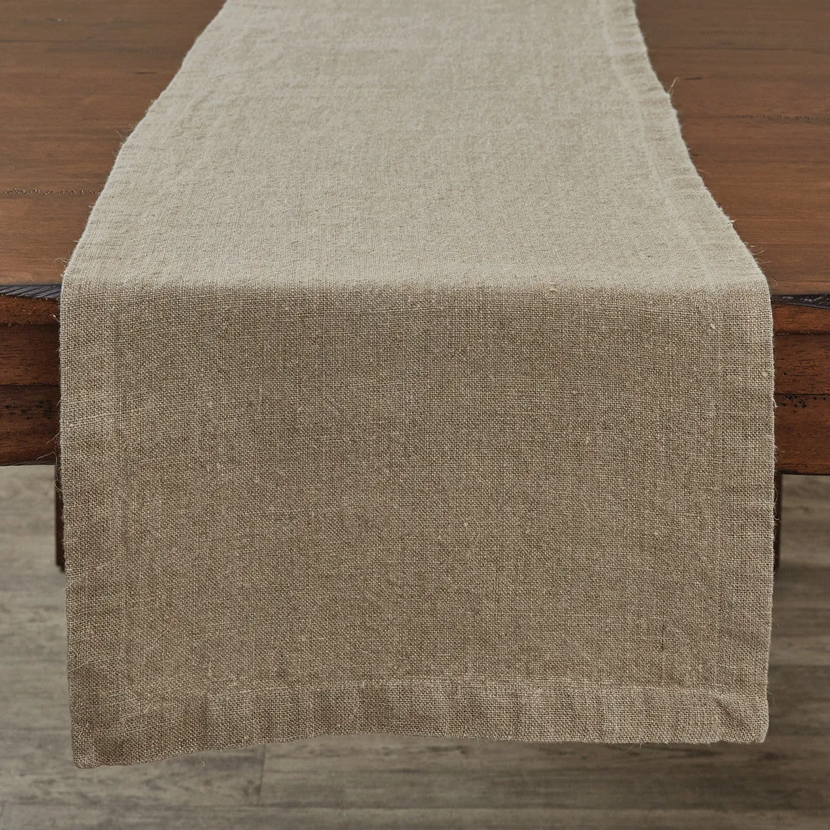 Mocha Linen Table Runner - 60"L
