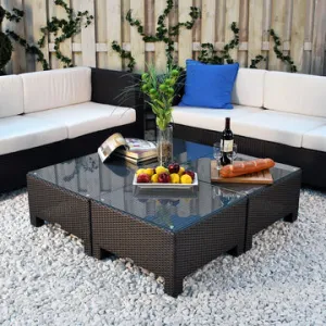 Monaco Coffee Table with Glass