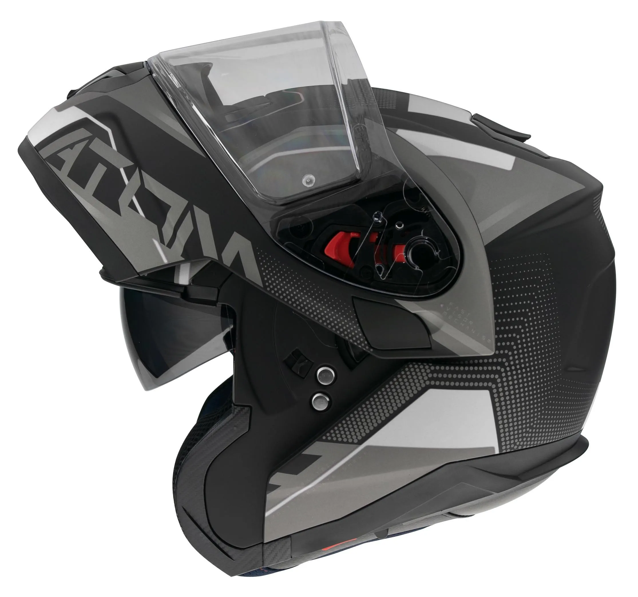 MT Atom SV Snowmobile Winter Modular Helmet - Quark Graphic