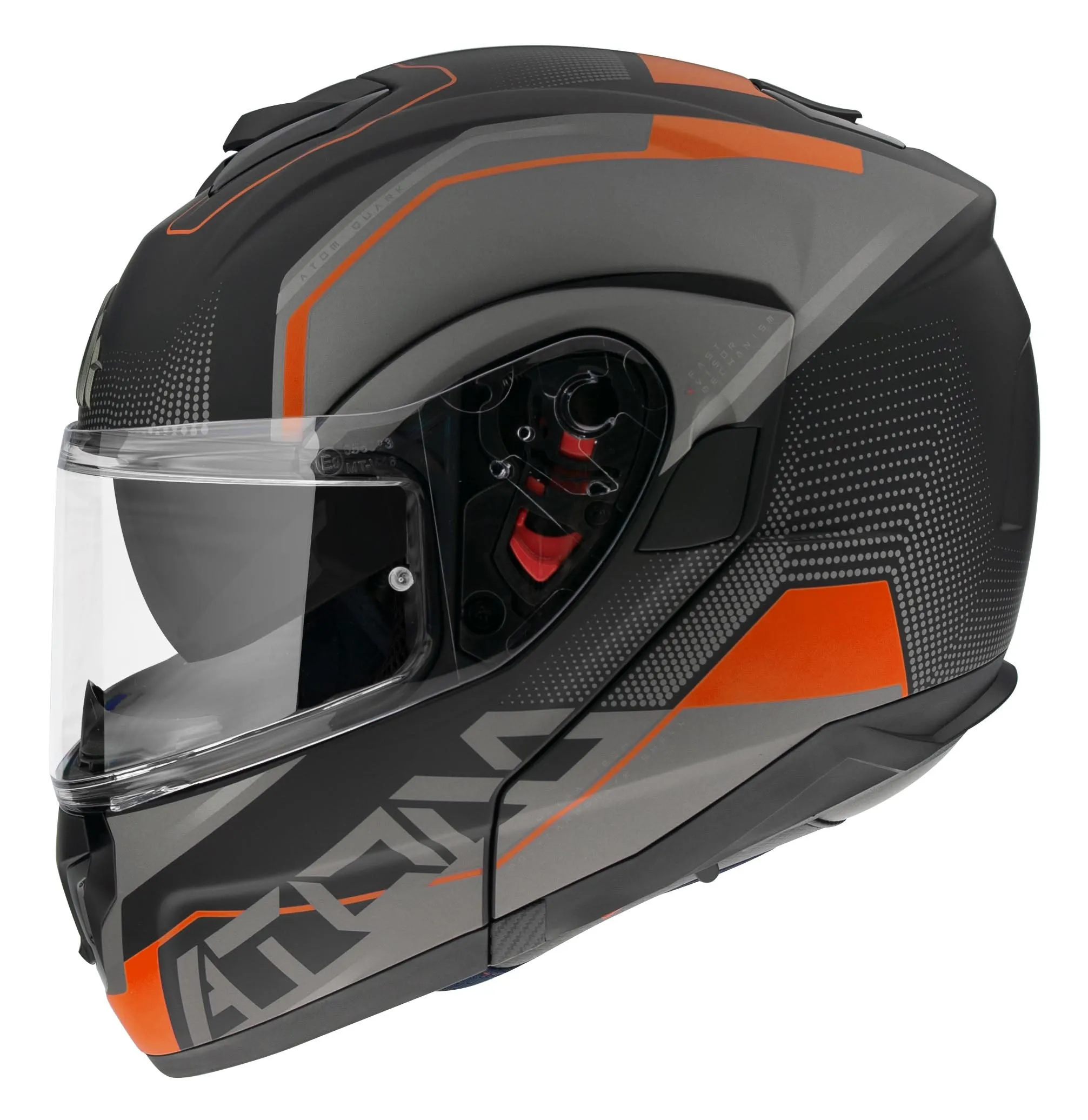 MT Atom SV Snowmobile Winter Modular Helmet - Quark Graphic