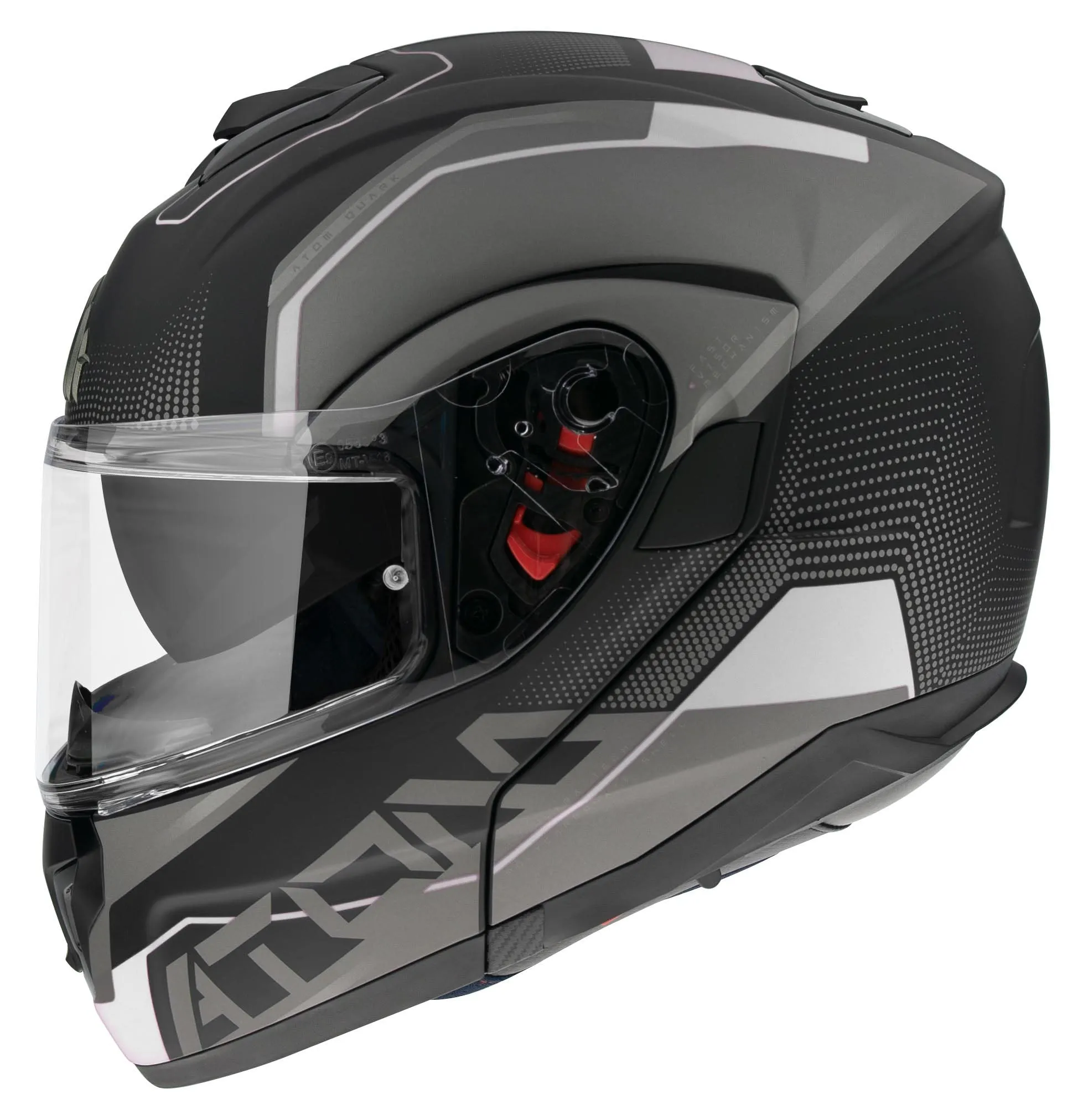 MT Atom SV Snowmobile Winter Modular Helmet - Quark Graphic