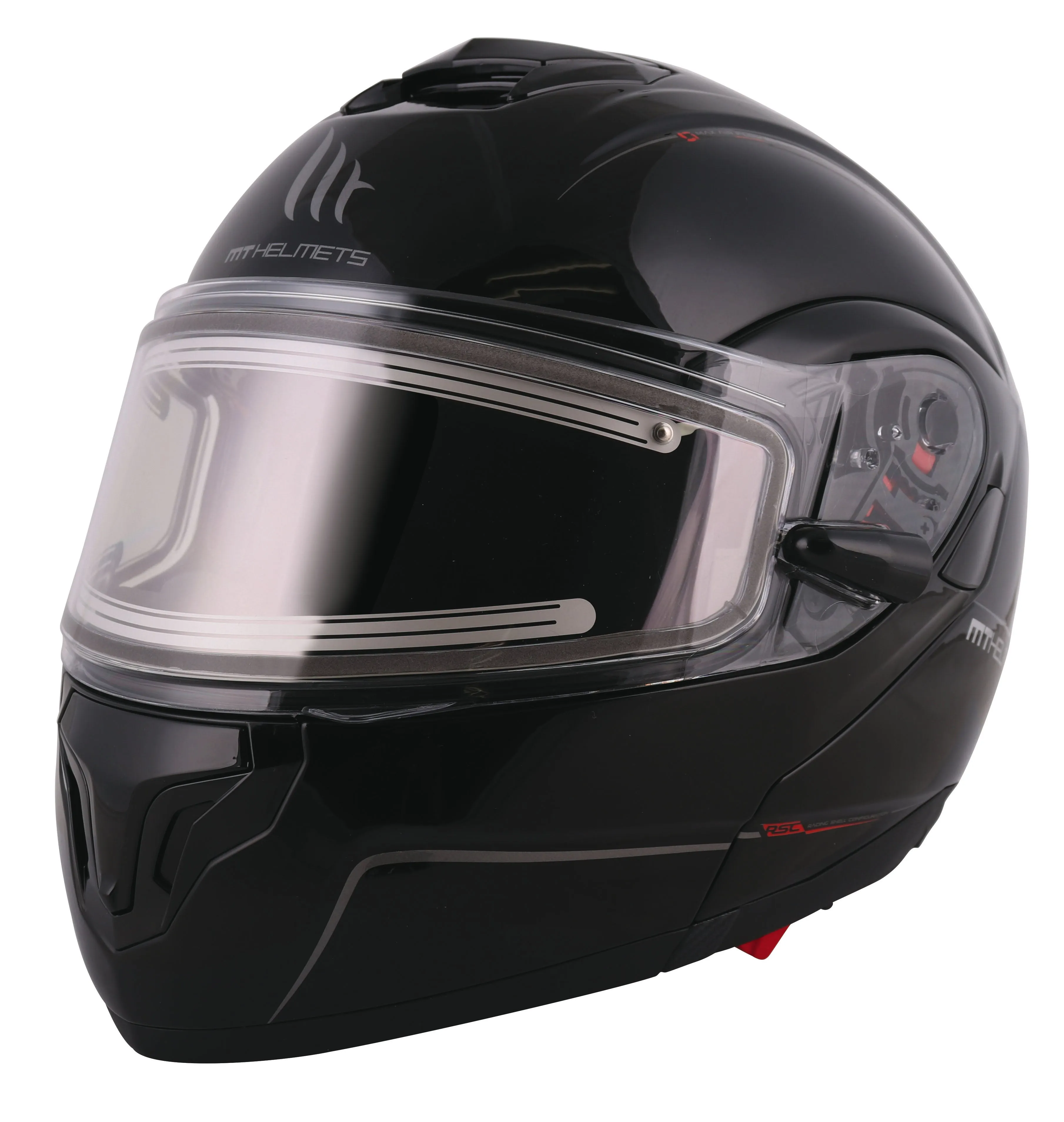 MT Atom SV Snowmobile Winter Modular Helmet - Solid colors