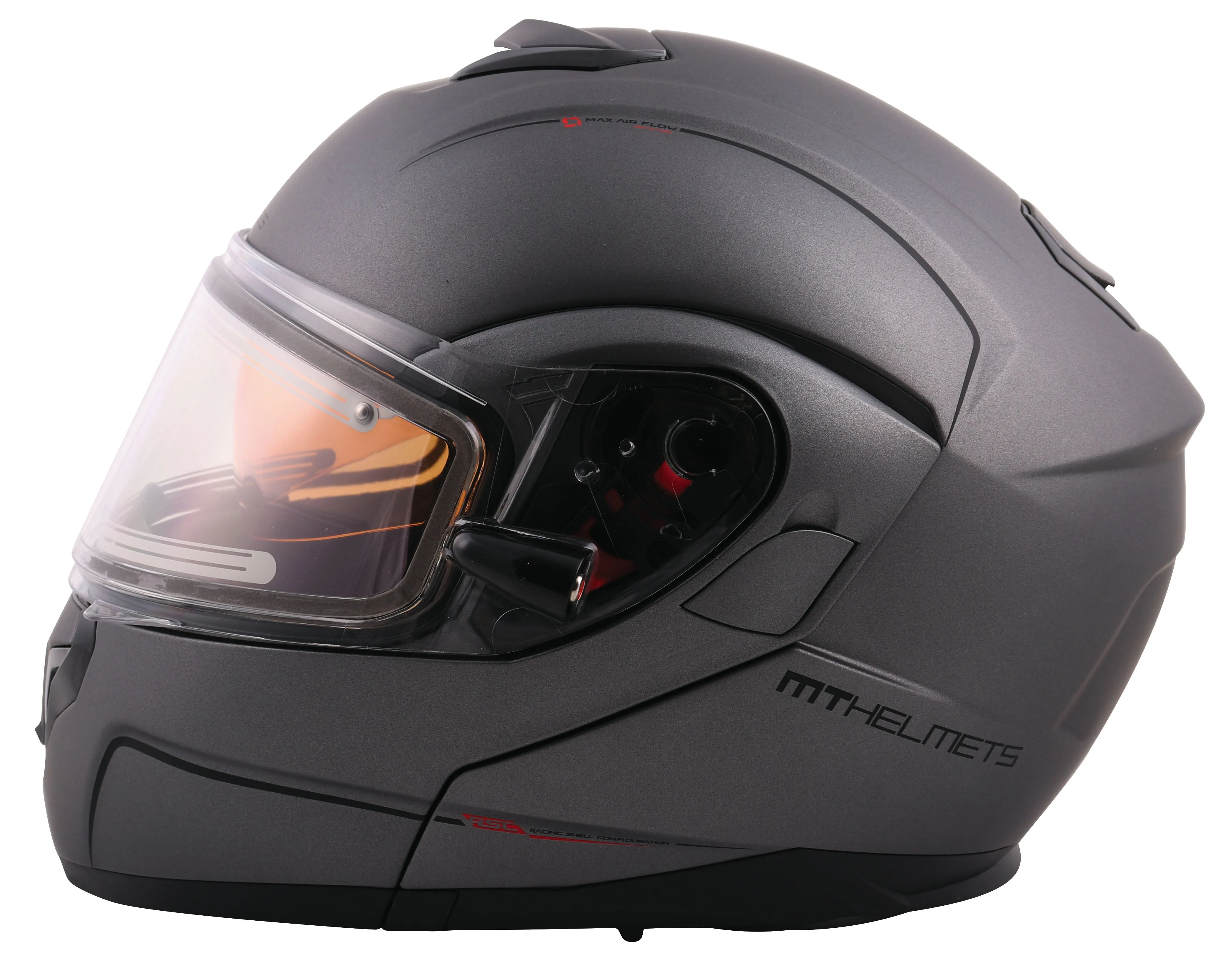 MT Atom SV Snowmobile Winter Modular Helmet - Solid colors