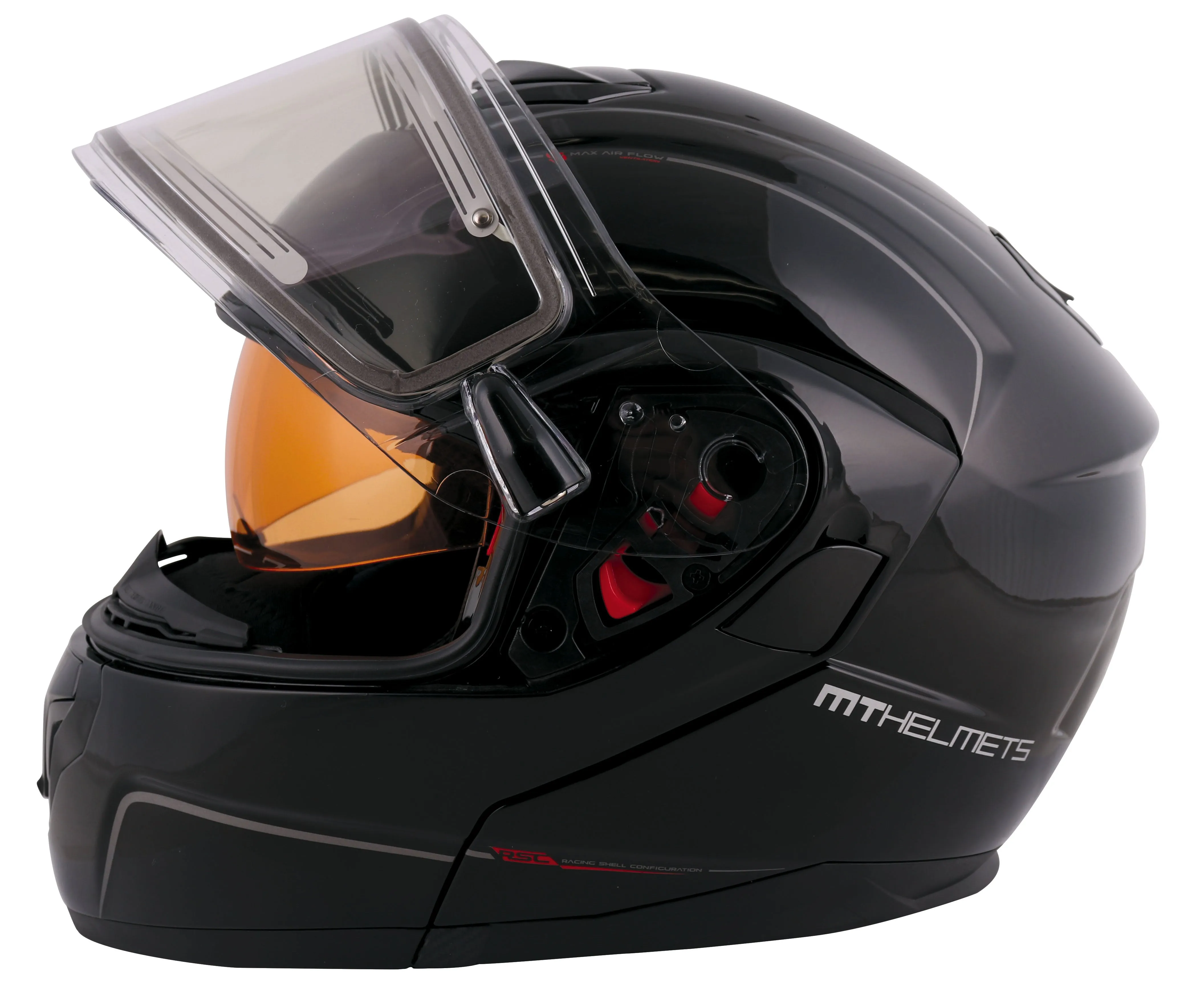MT Atom SV Snowmobile Winter Modular Helmet - Solid colors