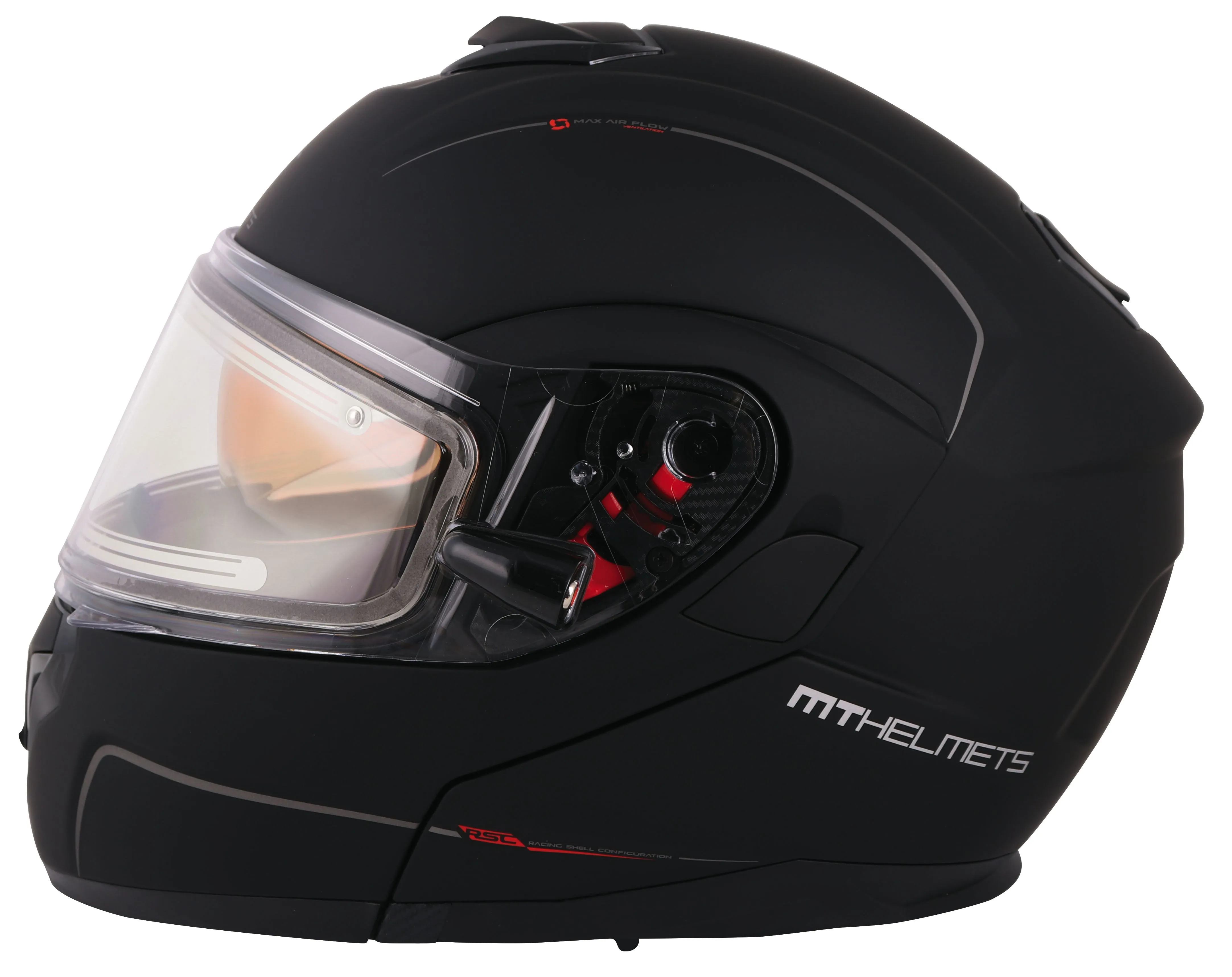 MT Atom SV Snowmobile Winter Modular Helmet - Solid colors