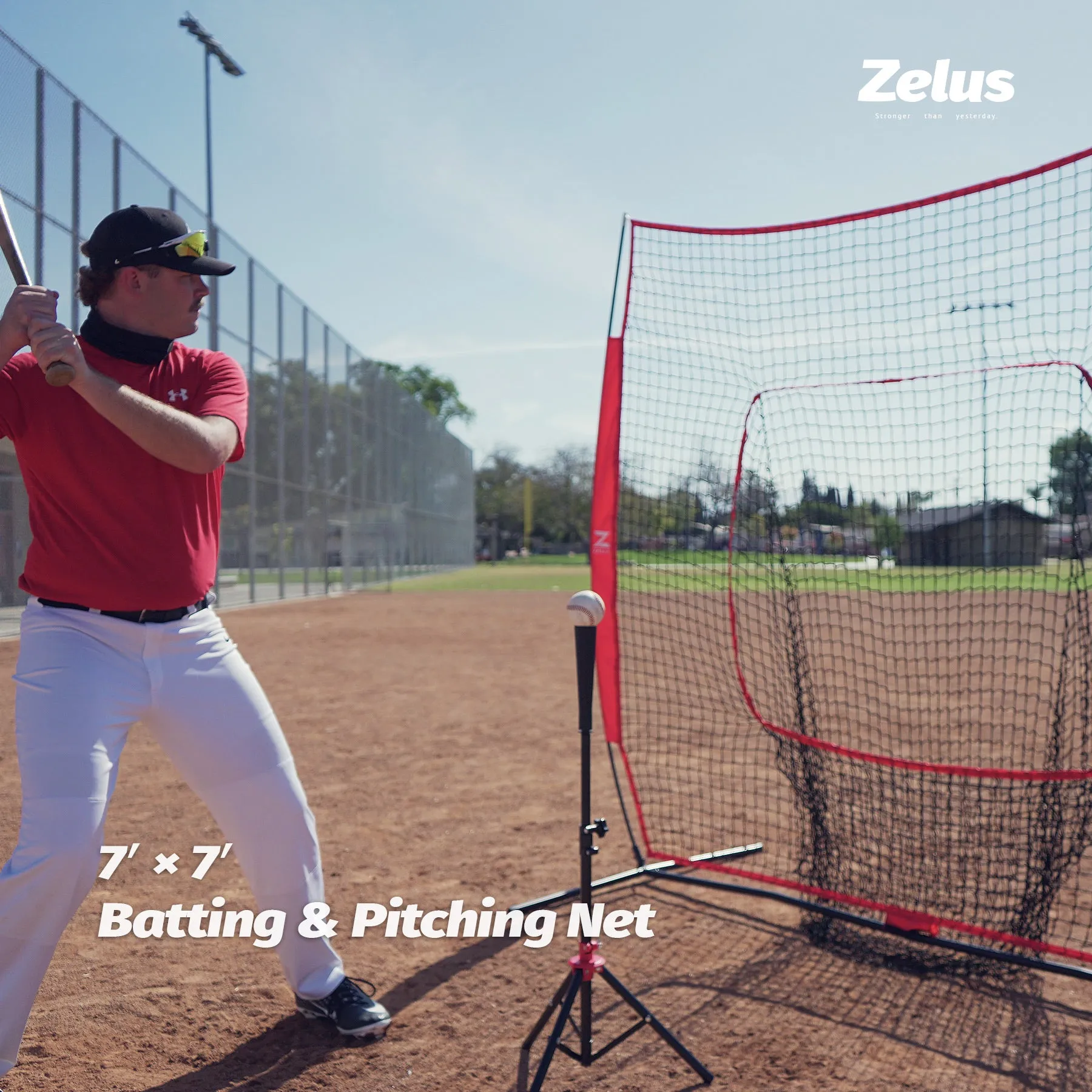 New 7' x 7' Baseball & Softball Practice Knotless Net For Practicing Indoors And Outdoors, Retails $119 