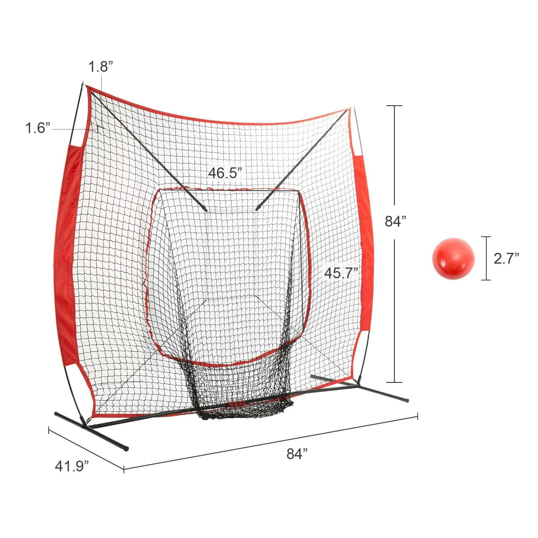 New 7' x 7' Baseball & Softball Practice Knotless Net For Practicing Indoors And Outdoors, Retails $119 