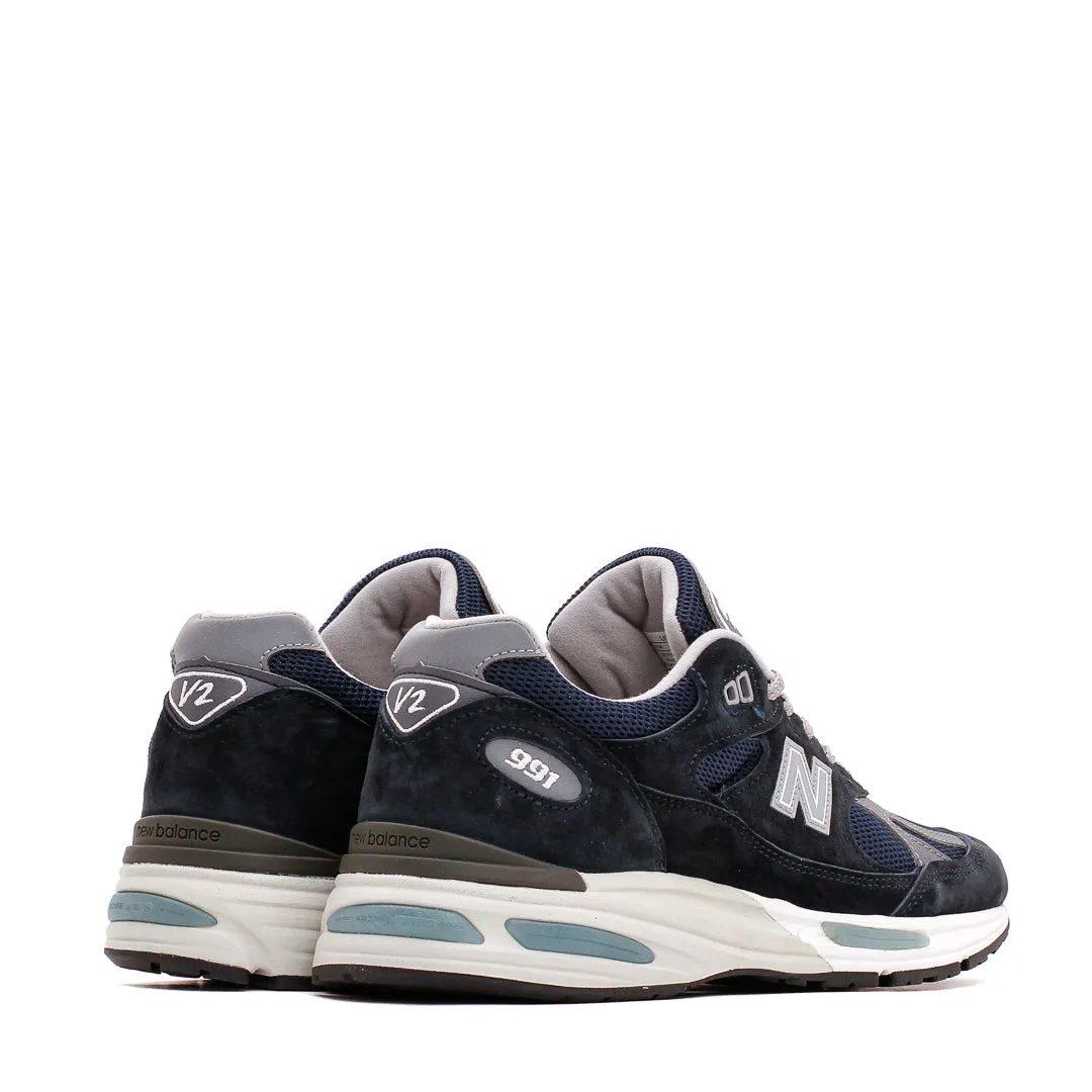 New Balance Unisex 991v2 Dark Navy Made In UK U991NV2