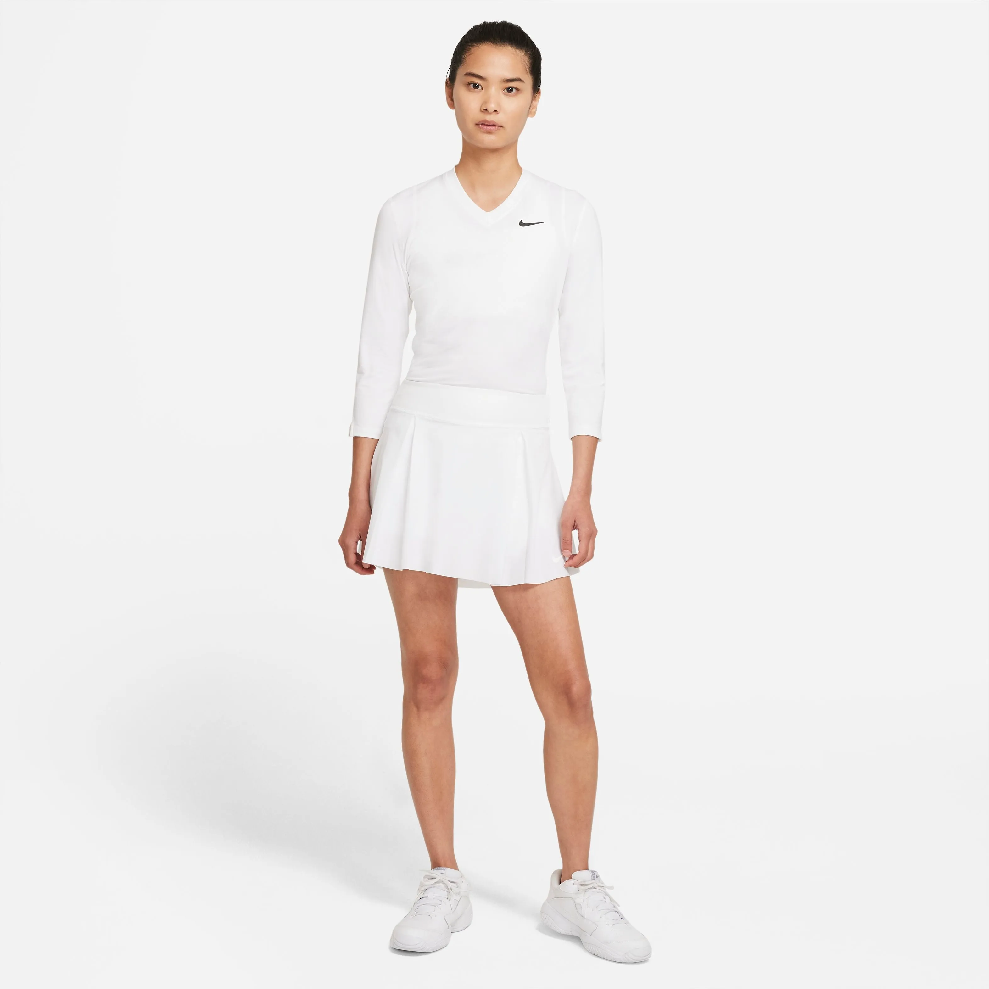 Nike Women's Dri-FIT Club Tennis Skirt (White/Black)
