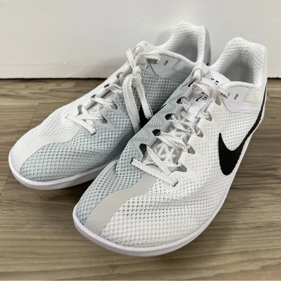 Nike Zoom Rival Track &amp; Field Distance Spikes White/Black Men 8 DC8725-100  NWOB