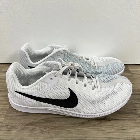 Nike Zoom Rival Track &amp; Field Distance Spikes White/Black Men 8 DC8725-100  NWOB