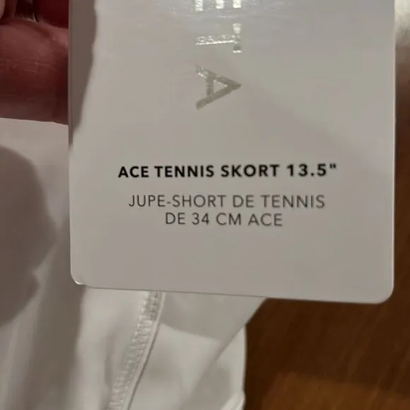 NWT Athleta Ace Tennis White Skort 13.5” Size SP.